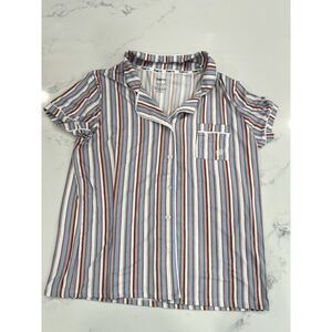Born‎ Pajama Top Women's Large Striped